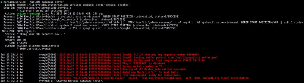 MariaDB Post-Cleanup Status