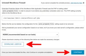 Uninstall-Wordfence-Firewall